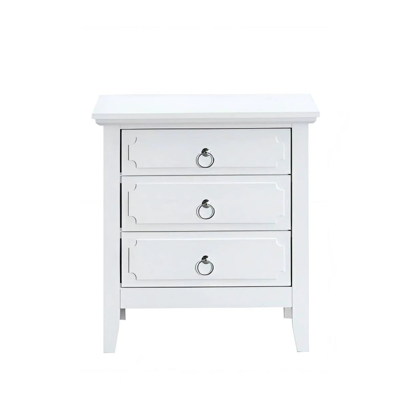 Hammond - 3 Drawer Nightstand - White by HouseOfZazla