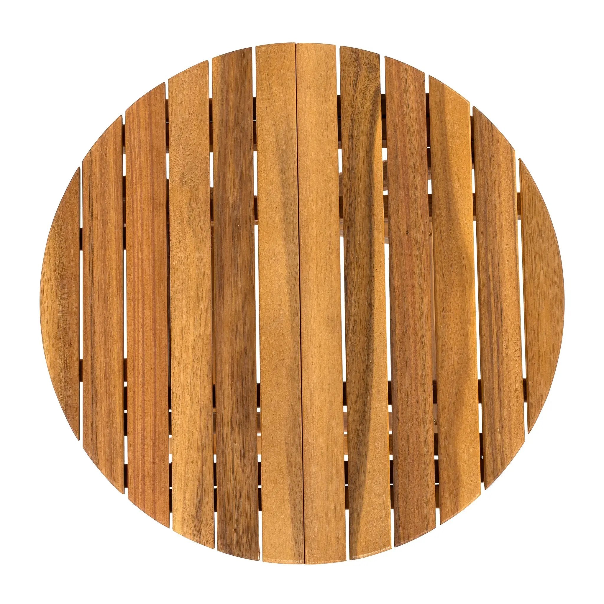 Patio Conversation Set with Foldable Acacia Wood Side Table and Cushions by HouseOfZazla