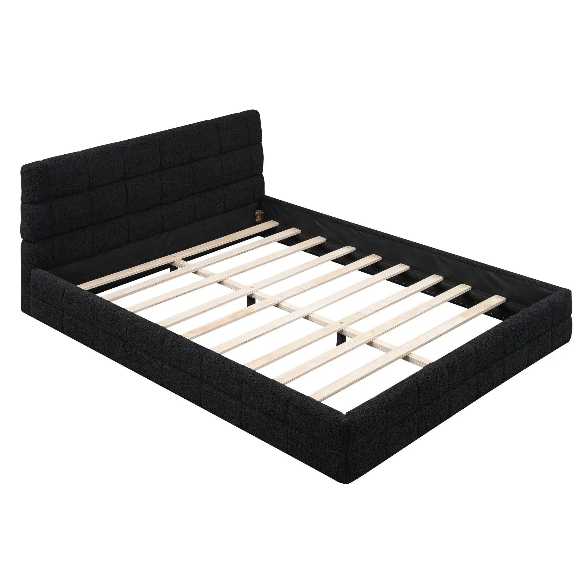 Upholstered Platform Bed With Headboard