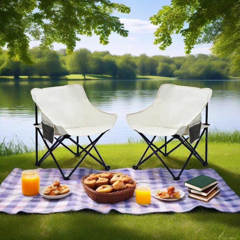 Portable Folding Camping Chairs With Carry Bag (Set of 2) by HouseOfZazla