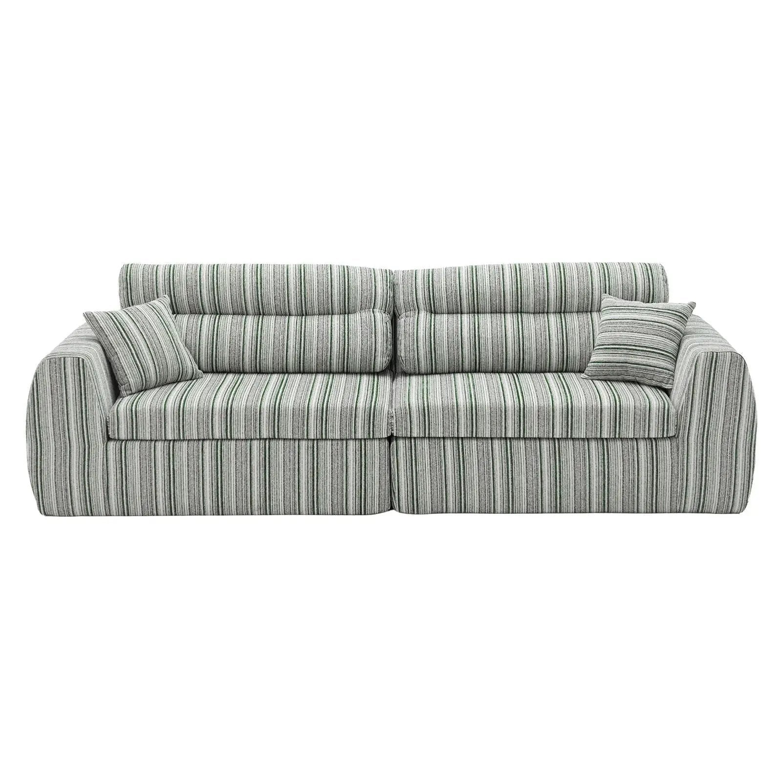 3 Seater, Couch With Throw Pillows For Living Room by HouseOfZazla