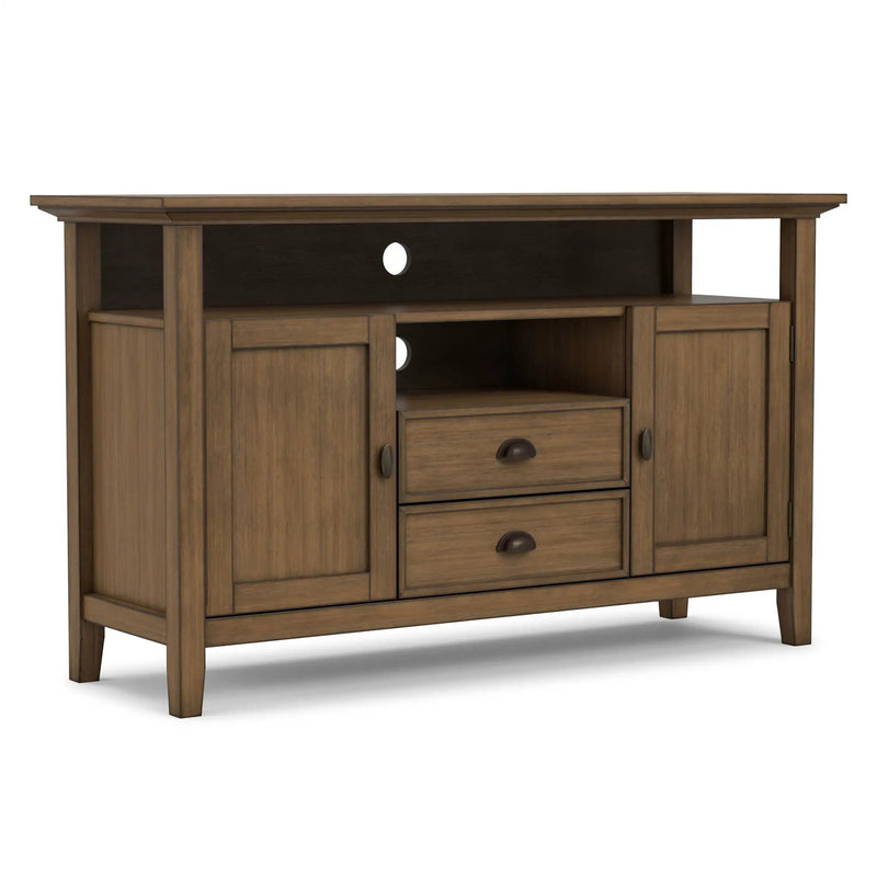 Redmond - Tall TV Media Stand - Rustic Natural Aged Brown by Unique Piece Furniture