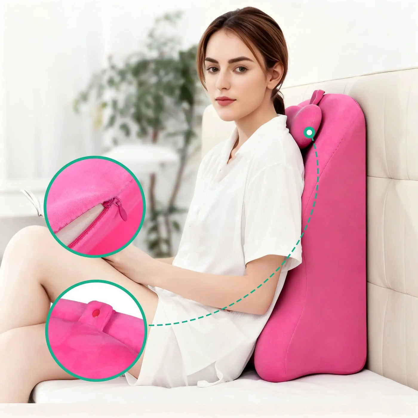 Ergonomic Spinal Posture Support Bed Pillow by HouseOfZazla