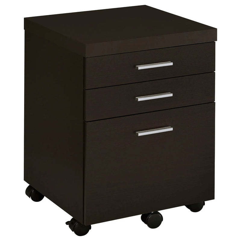 3 Drawer File Cabinet? Compact Office Storage For Home - Brown by HouseOfZazla