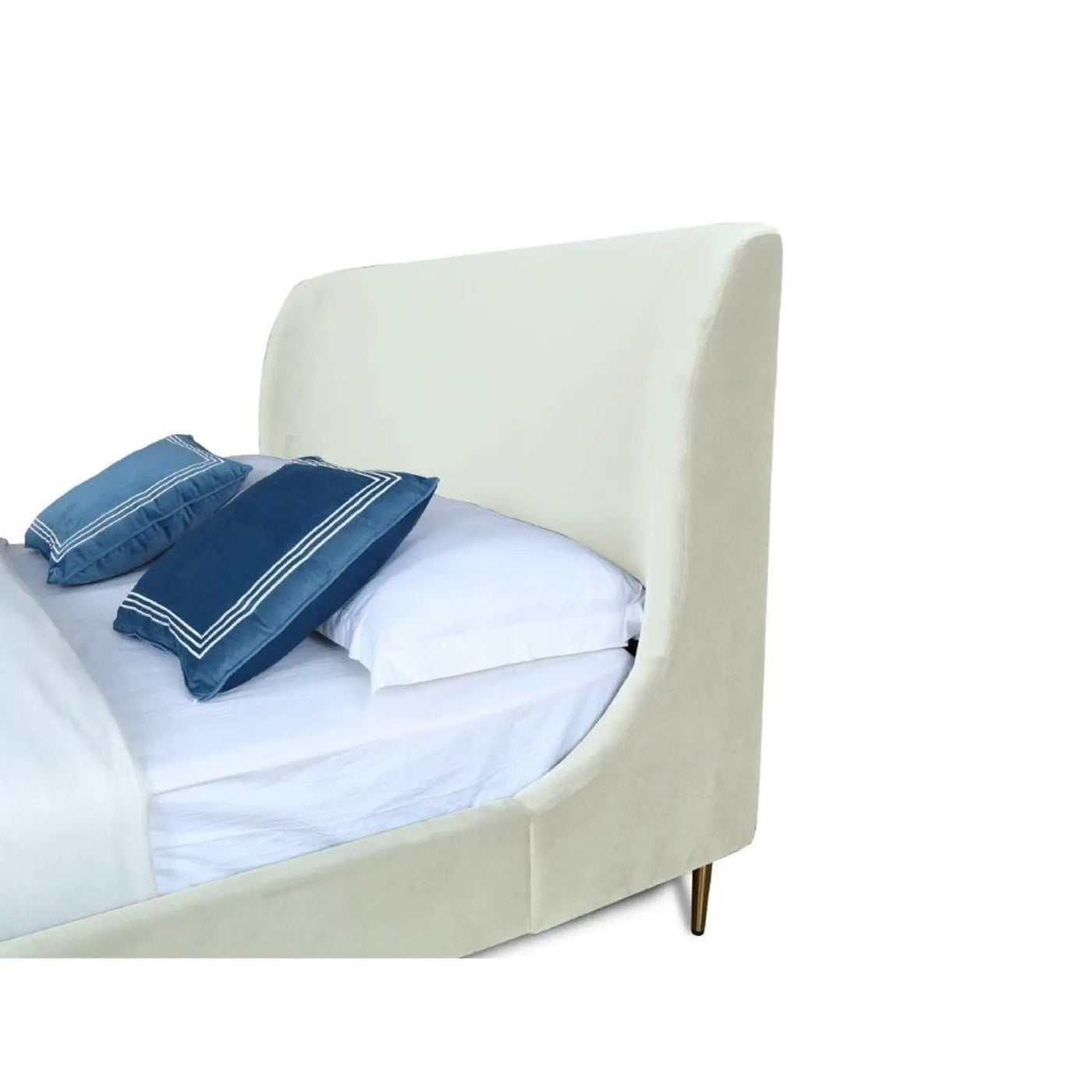 Heather - Upholstered Bed With Curved Headboard by HouseOfZazla