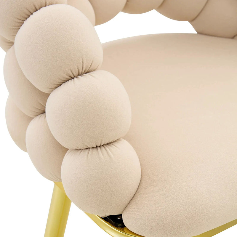 Bubble, Ball Chain Tufted Bar Chairs For Kitchen Island & Home Bar (Set of 2) by HouseOfZazla