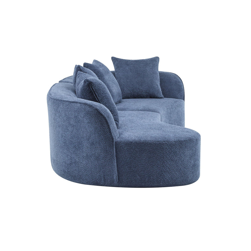 Elegant Curved Sectional Sofa With Full Foam Comfort by HouseOfZazla