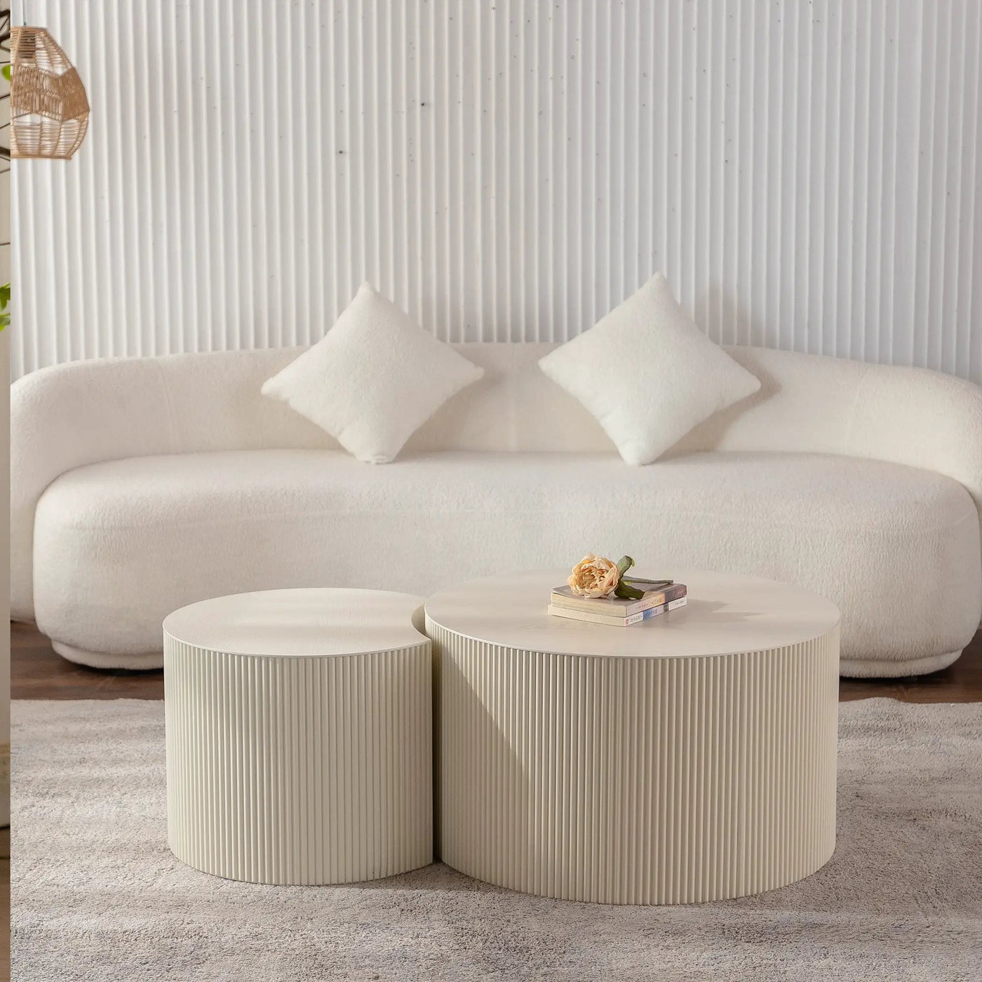 Round Coffee Table Handcrafted Relief Sturdy Pedestal by HouseOfZazla