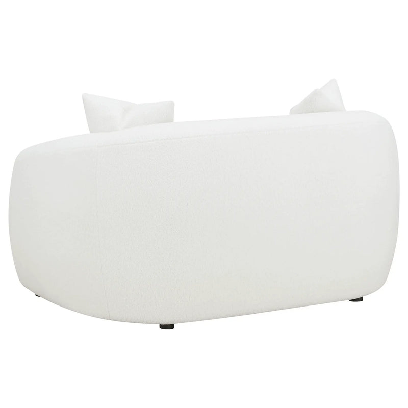 Isabella Faux Sheepskin Upholstered Loveseat Natural by Unique Piece Furniture