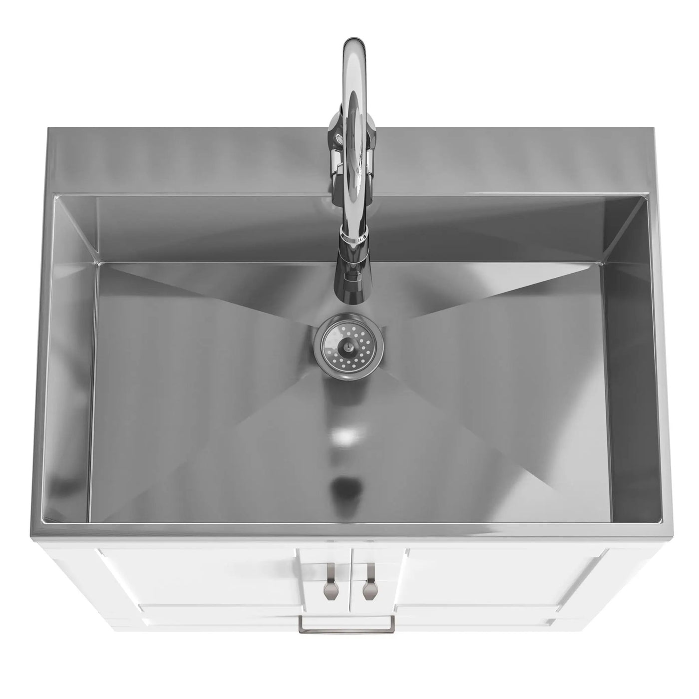 Reed - Deluxe Laundry Cabinet With Pull-Out Faucet And Stainless Steel Sink by Unique Piece Furniture