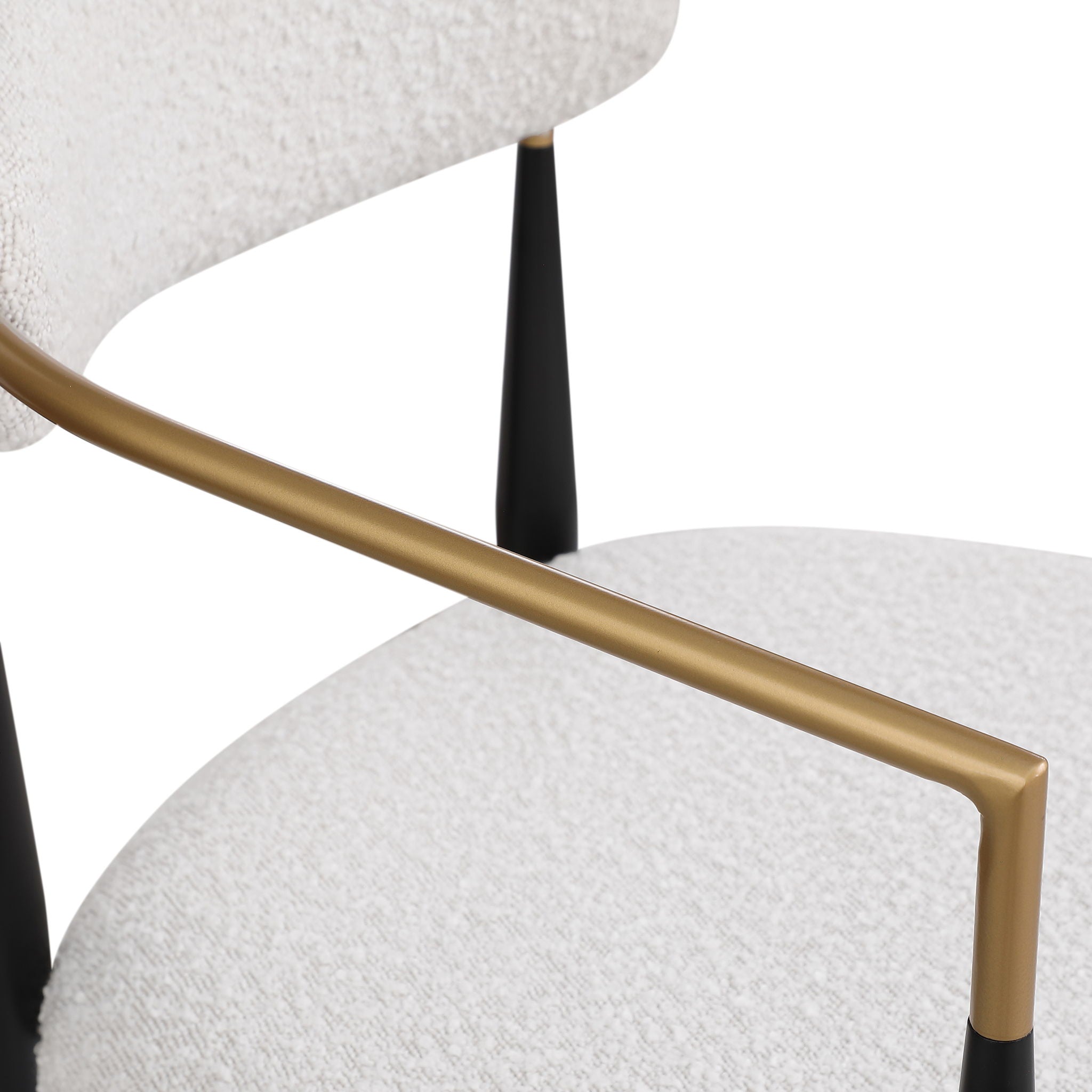 Upholstered Bar Stools With Backs for Kitchen Island (Set of 2) - Beige by HouseOfZazla