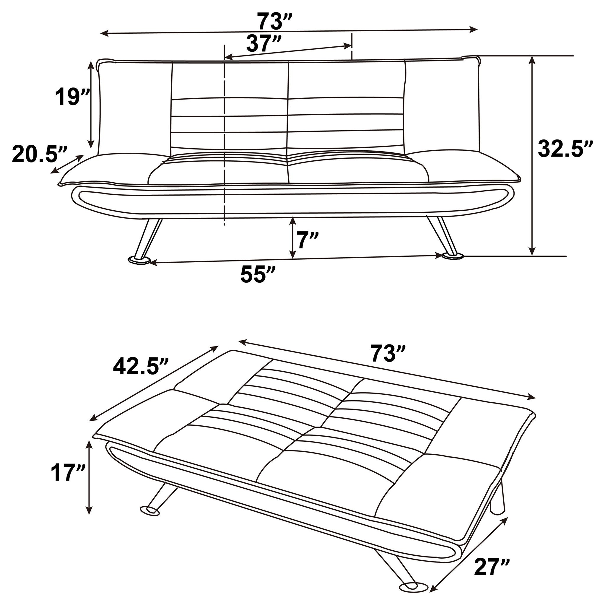 Erika - Sofa Bed - Gray by HouseOfZazla
