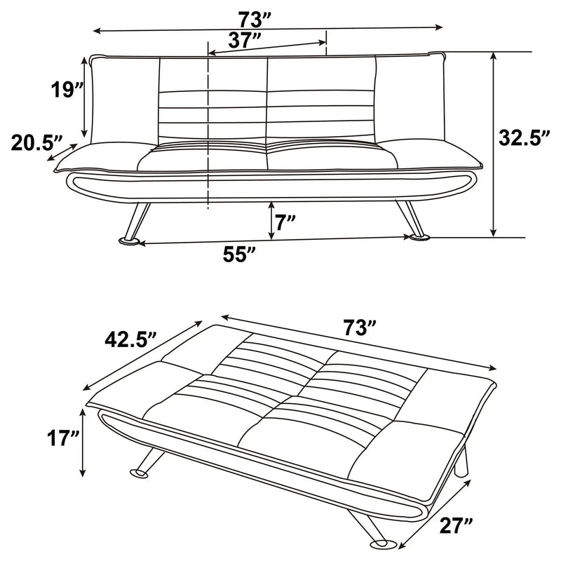 Erika - Sofa Bed - Gray by HouseOfZazla