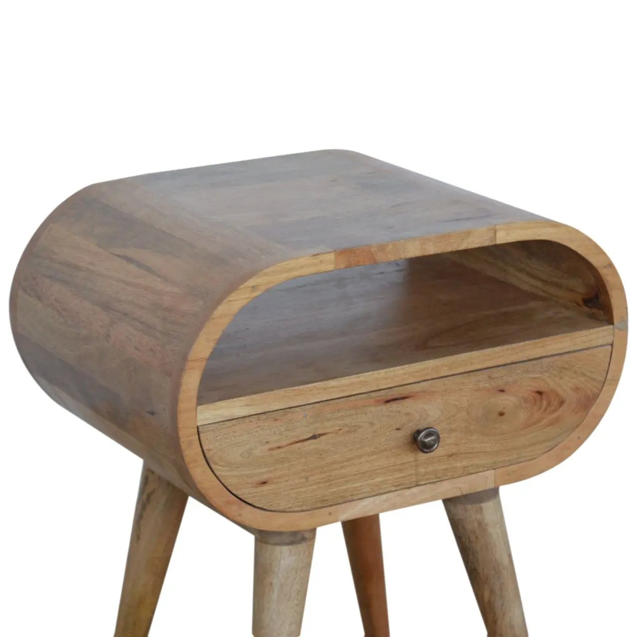 Circular Open Bedside Nightstand by Unique Piece Furniture