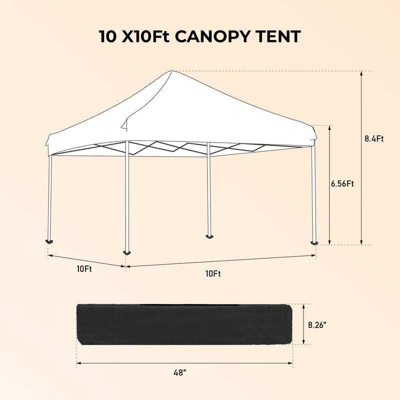 Outdoor 10x 10Ft Pop Up Gazebo Canopy Tent with Removable Sidewalls by HouseOfZazla