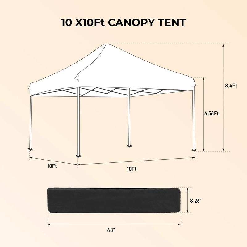 Outdoor 10x10 Ft Pop Up Gazebo Canopy Tent with Removable Sidewalls by HouseOfZazla