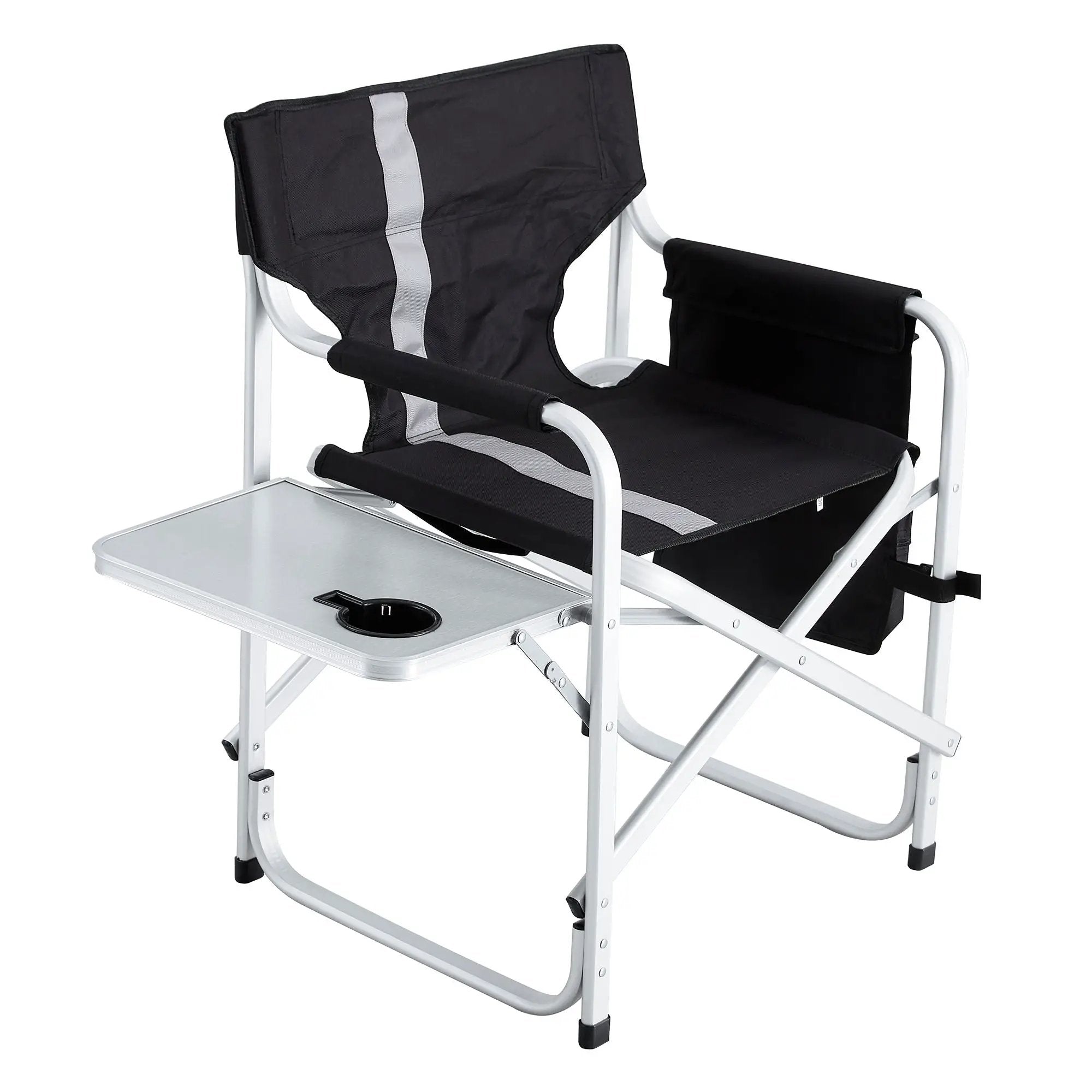 Padded Folding Outdoor Chair With Side Table And Storage Pockets, Lightweight Oversized Directors Chair For Indoor, Outdoor Camping, Picnics And Fishing by HouseOfZazla