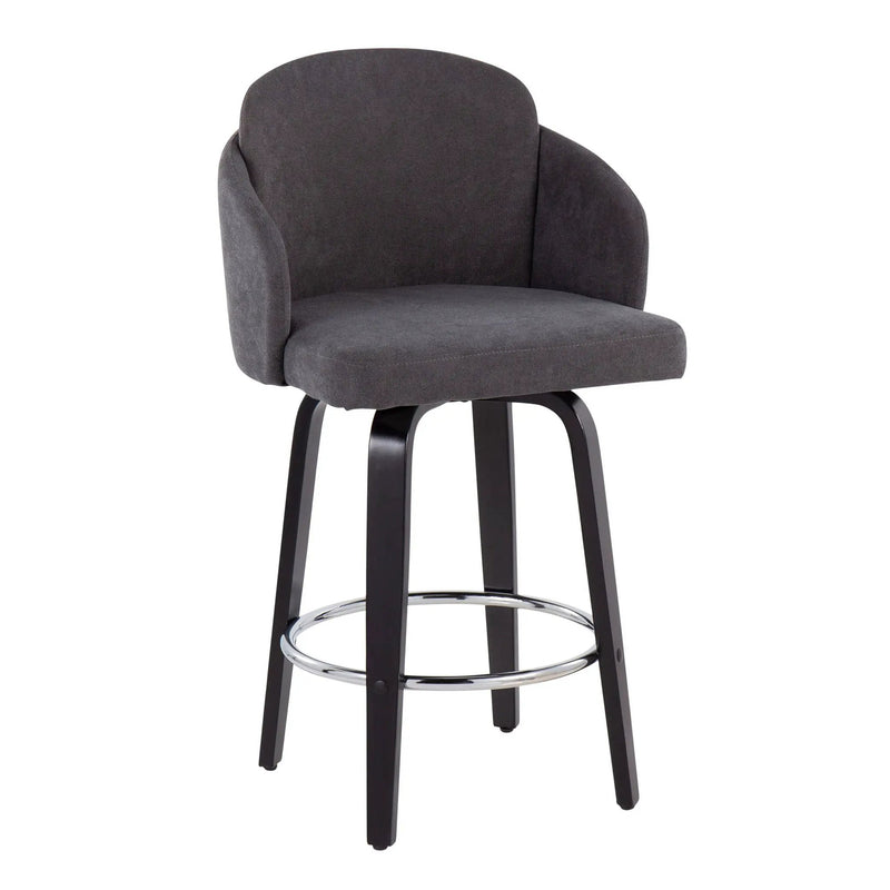 Dahlia - Contemporary Counter Stool Round Footrest (Set of 2) by HouseOfZazla