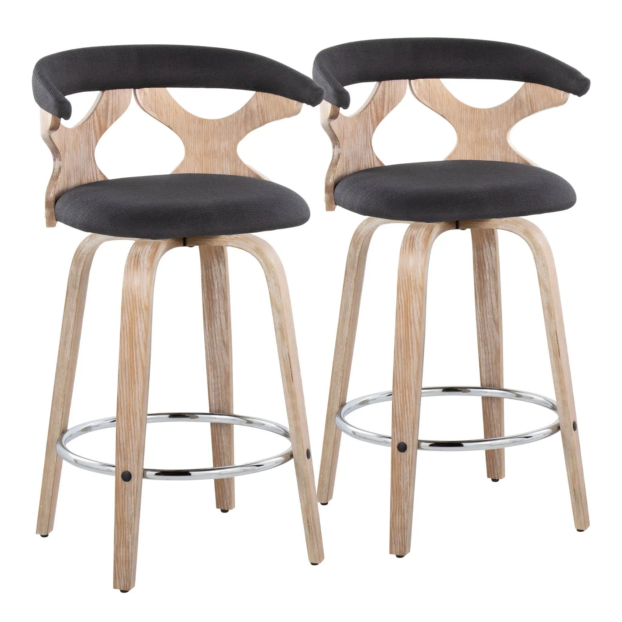 Gardenia - Mid Century Modern Fixed Height Counter Stool With Swivel (Set of 2) by HouseOfZazla
