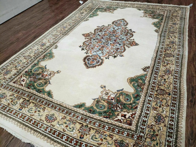 6' X 9' Vintage Handmade India Open Field Tribal Wool Rug Carpet Medallion Nice by Jewel Rugs