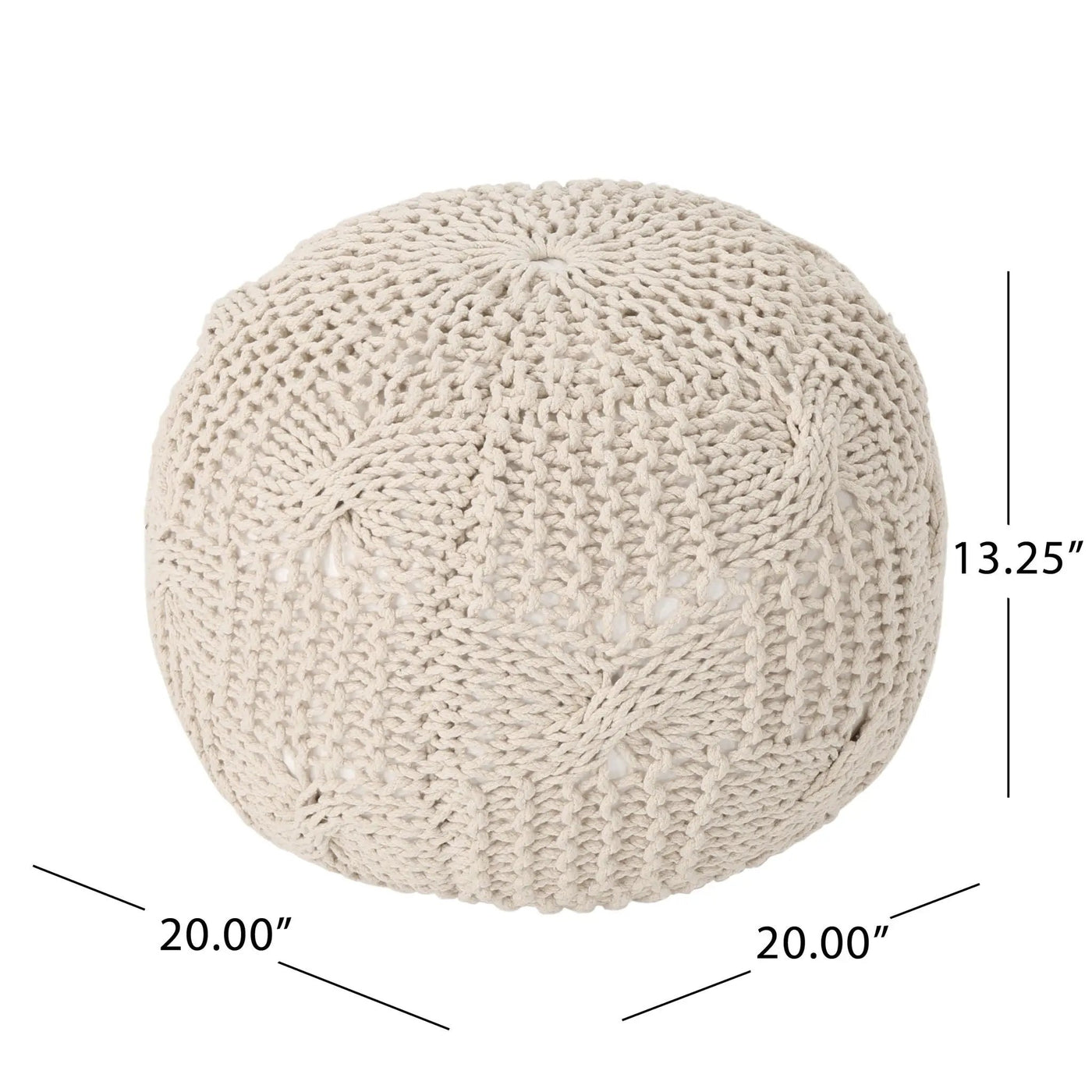 Bordeaux - Knitted Round Pouf by HouseOfZazla