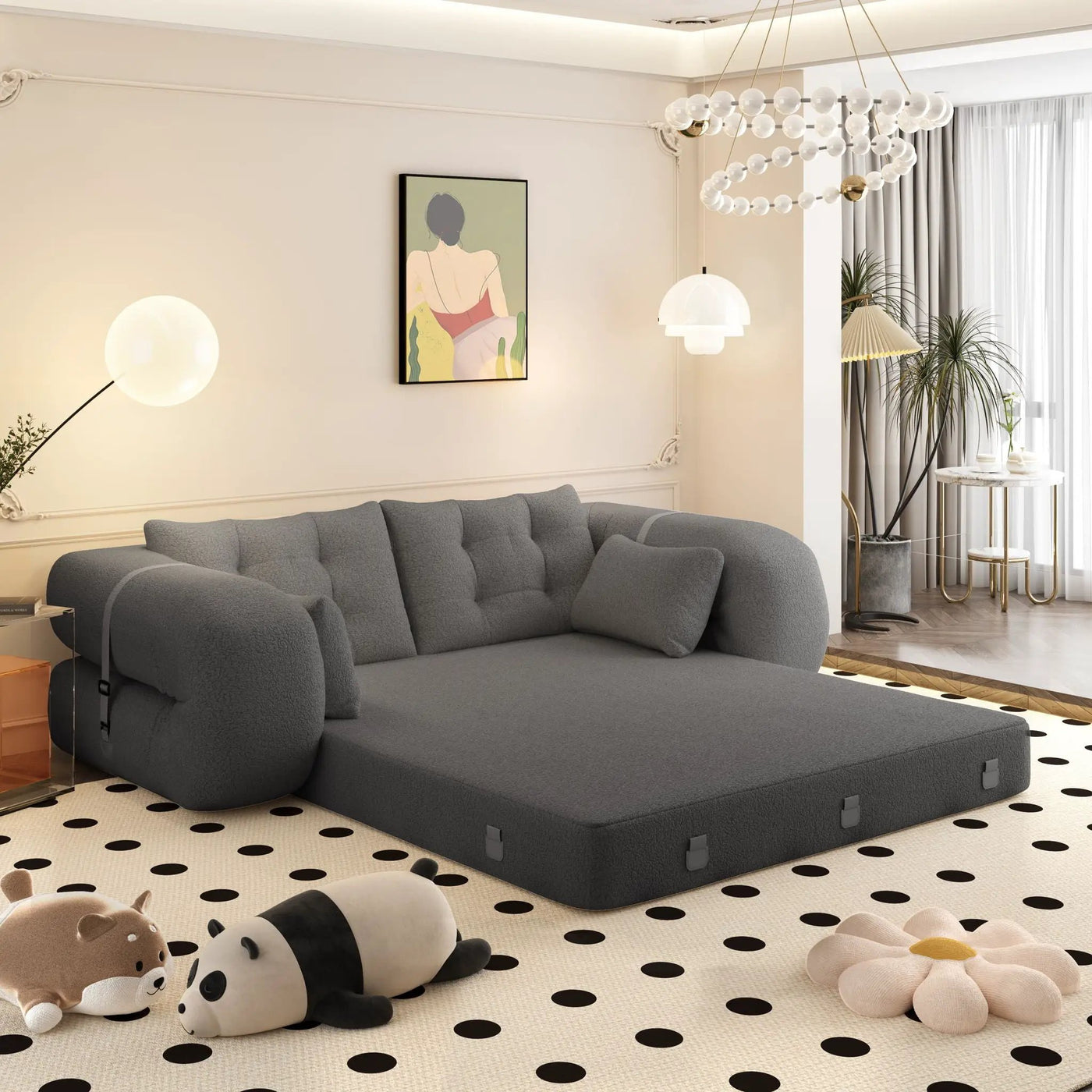Human Dog Bed Multi Functional Foldable Sofa Bed 3 In 1 by HouseOfZazla