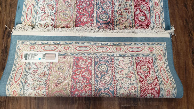 Paisley Pattern Silk Rug, Boteh Design, All Silk Accent Rug, Oriental Carpet, Very Detailed, 2' 8" x 4' 1", New, Bamboo Silk by Jewel Rugs