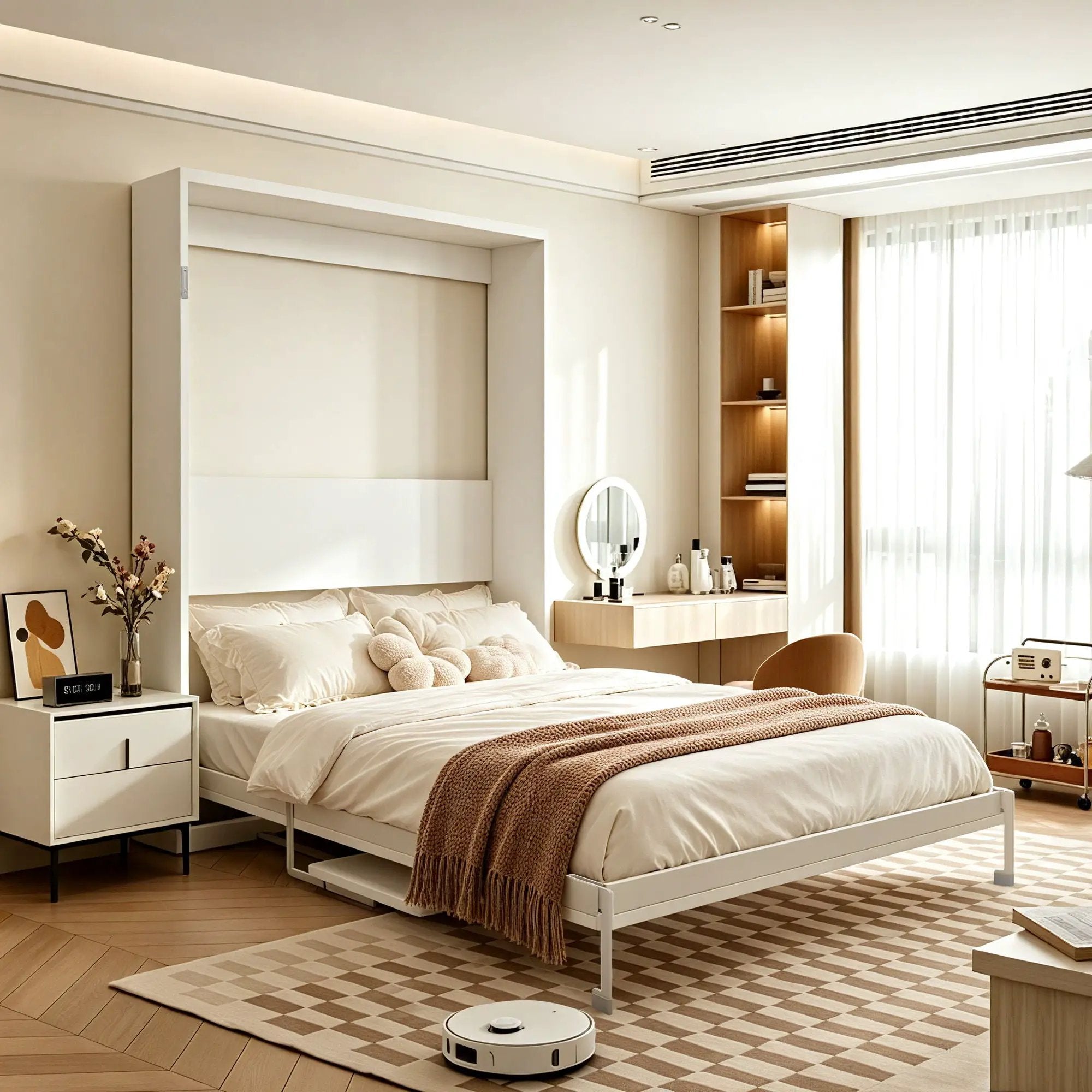 Folding Vertical Murphy Wall Bed by HouseOfZazla