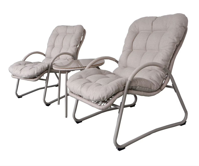 Outdoor Iron Framed Wicker 3-Piece Patio Set by HouseOfZazla
