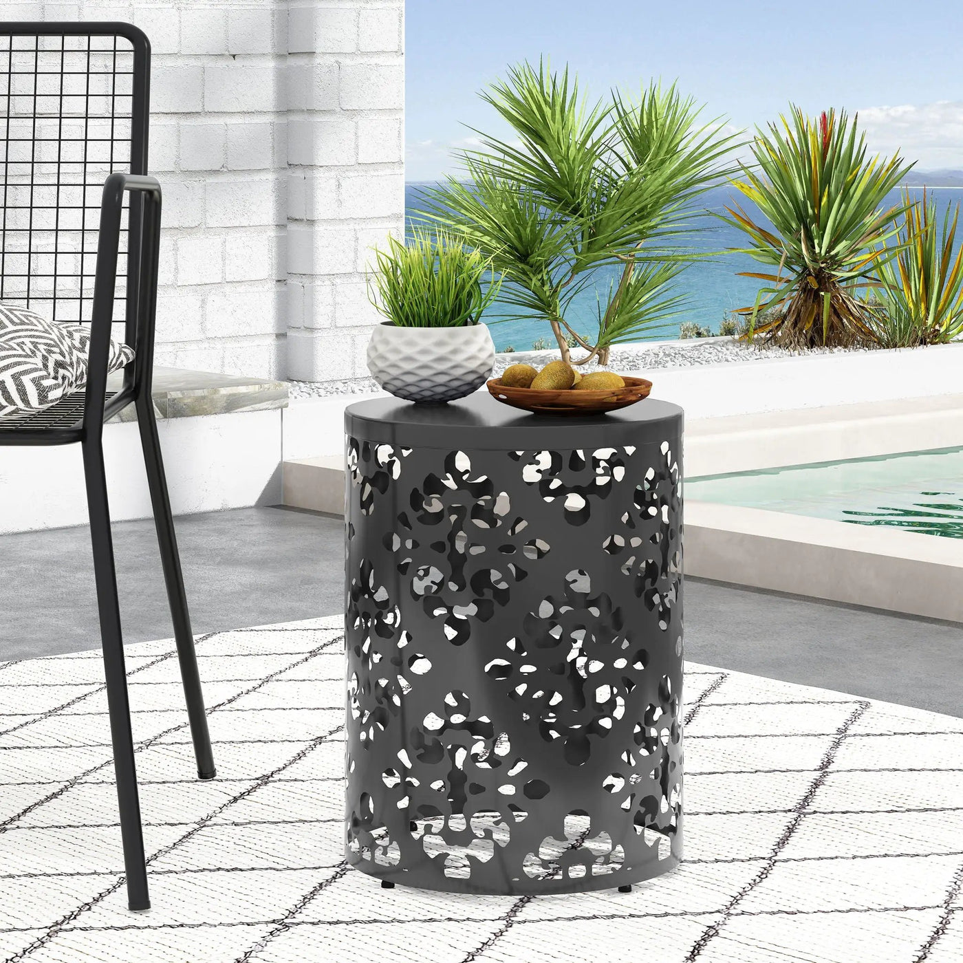 Outdoor Metal Modern Design End Table by HouseOfZazla