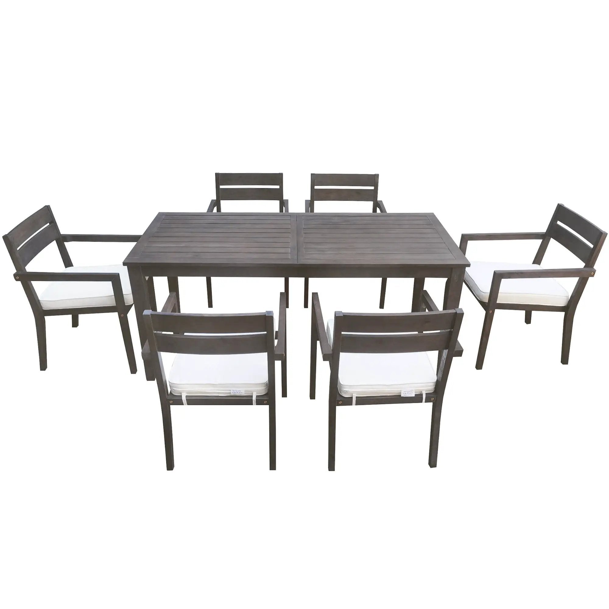 U_Style 7 Pieces Acacia Wood Outdoor Dining Set with Cushions by HouseOfZazla