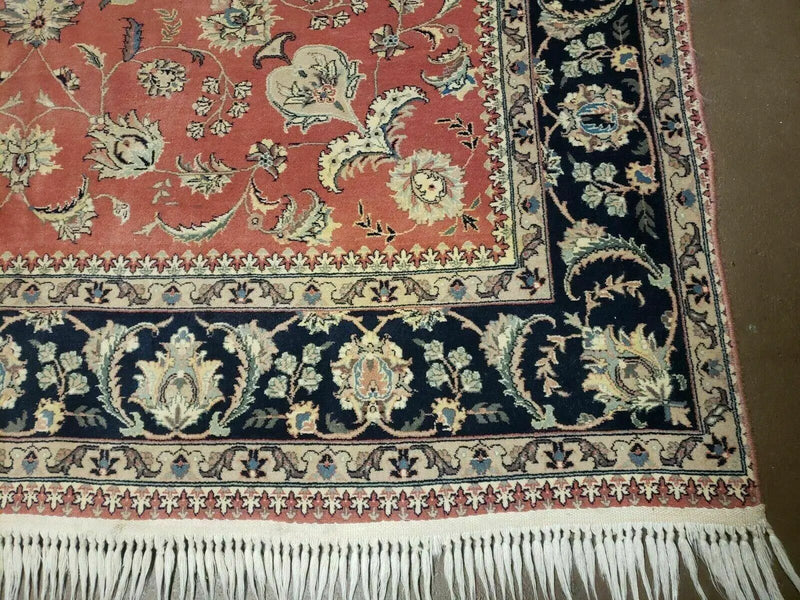 6' X 9' Vintage Fine Oriental Floral Handmade Wool Rug Vegetable Dyes Red Nice by Jewel Rugs