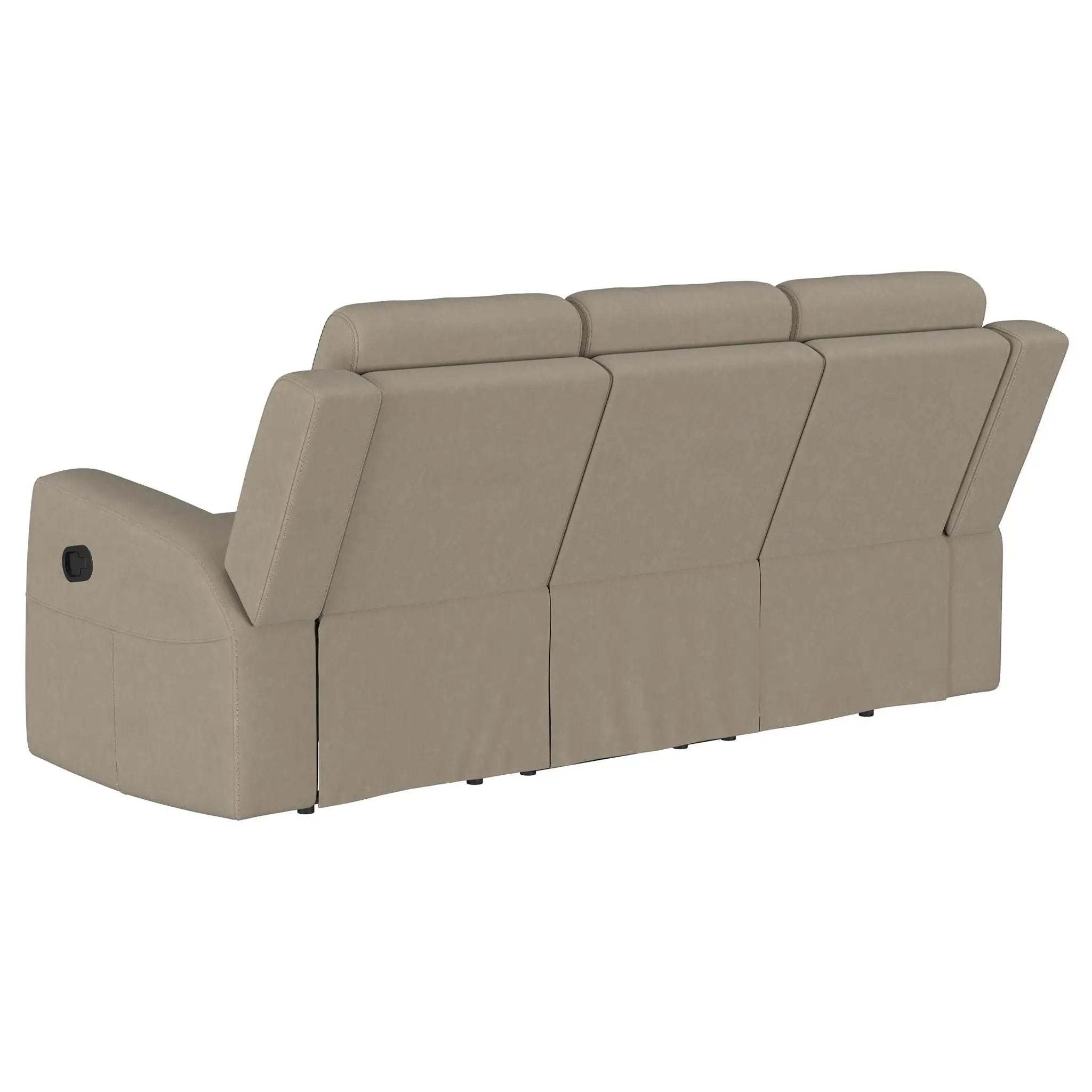 Brentwood Upholstered Motion Reclining Sofa Taupe by Unique Piece Furniture