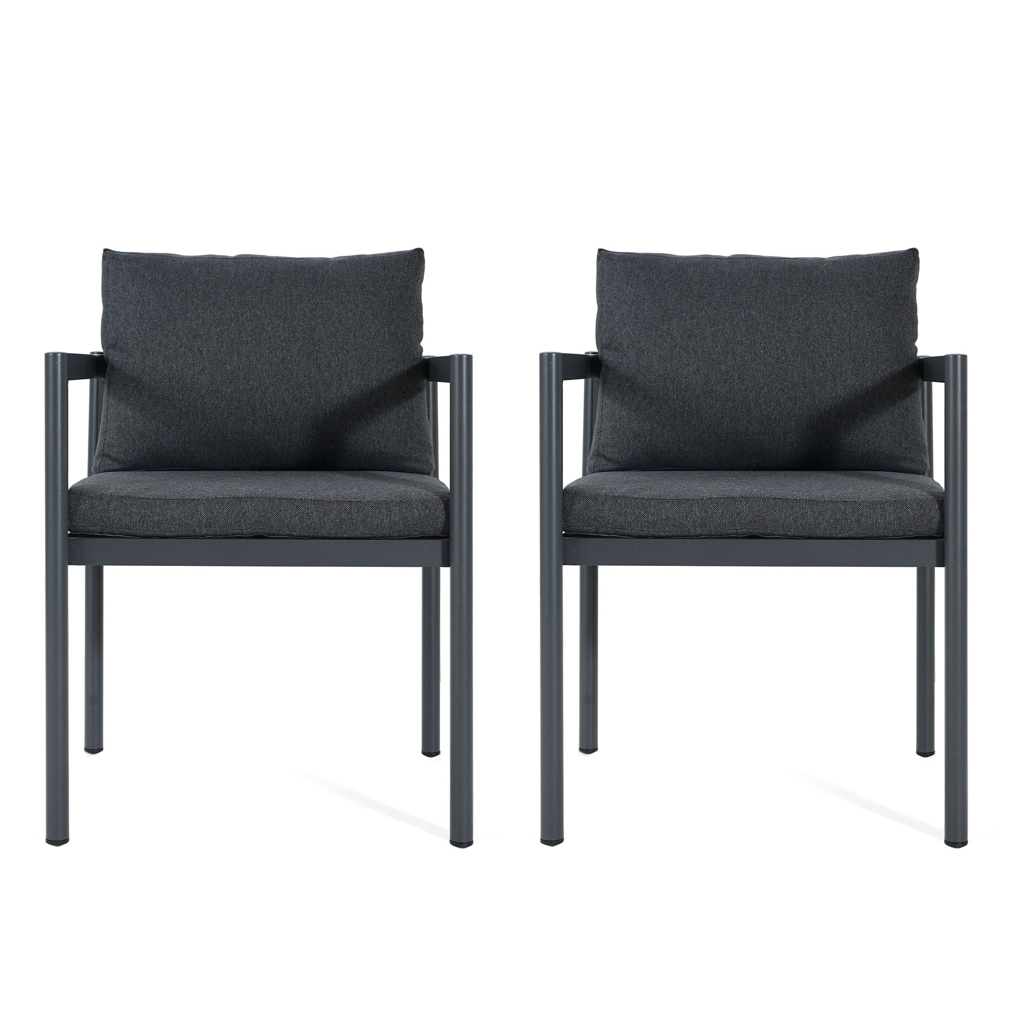 7 Piece Outdoor Dining Set With Table And 6 Chairs - Black / Gray / Teak by HouseOfZazla