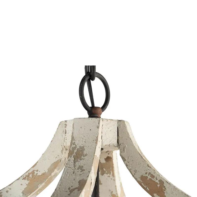 4 Light Chandelier, Hanging Light Fixture With Adjustable Chain For Kitchen, Bulb Not Included - Cream by Unique Piece Furniture