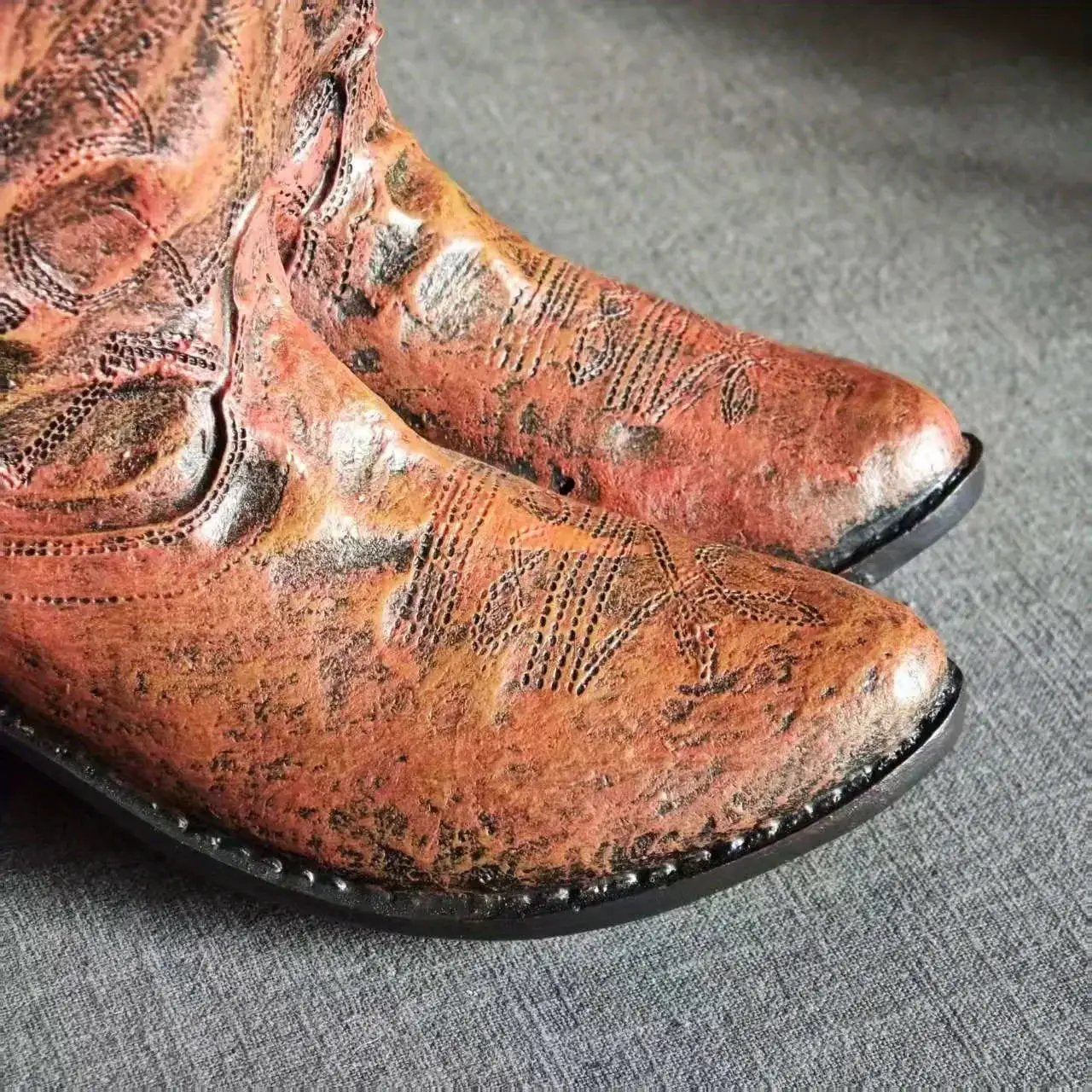 1pc American Country Creative Western Cowboy Boot Resin Flower Pot Ornament Vase for Balcony Garden Decoration by House Of Avana