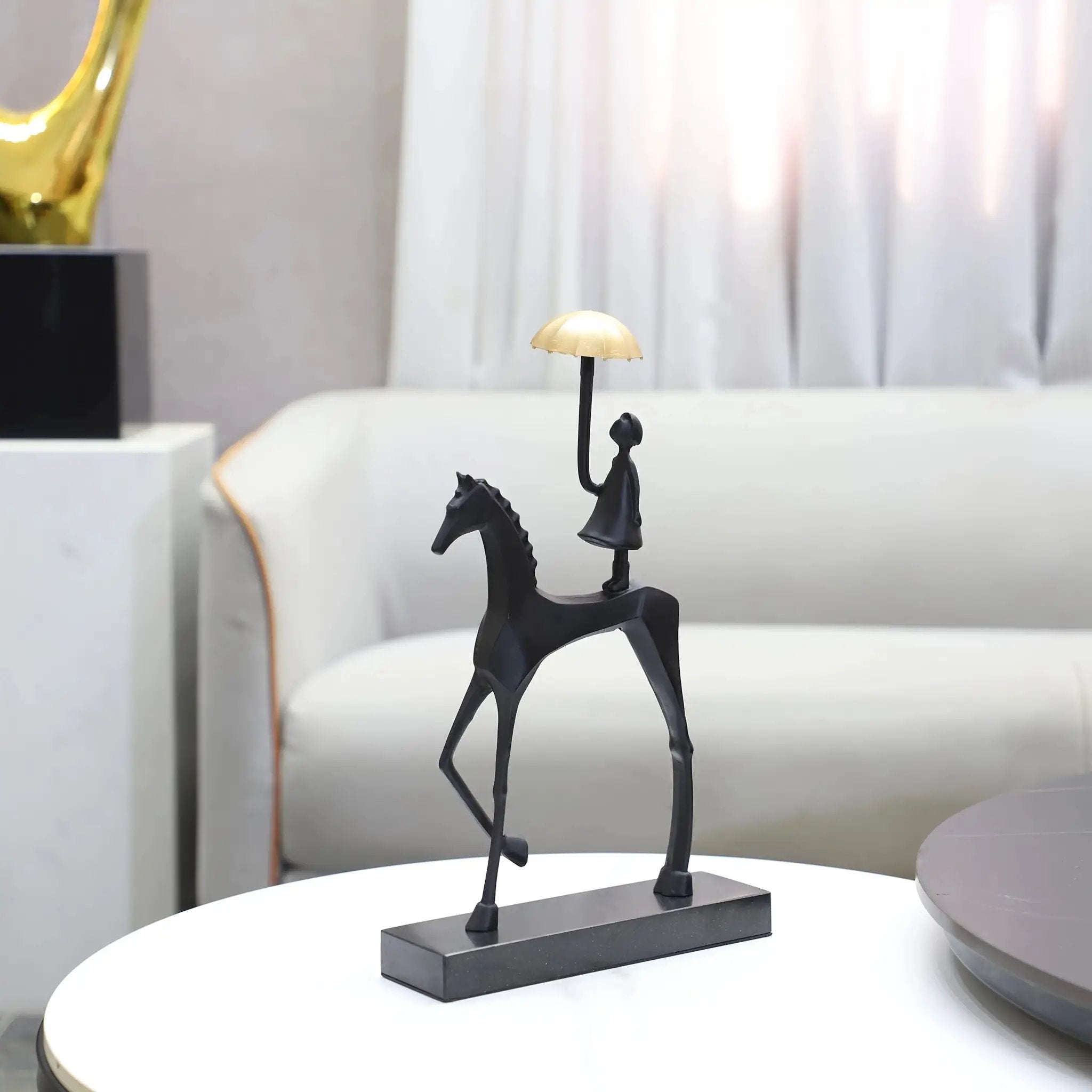 1pc Creative Cast Iron Metal Horse Ornament Home Living Room Luxury Decorative TV Cabinet Bar Tabletop Decoration by House Of Avana