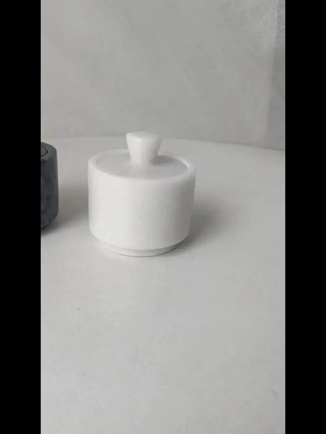 1pc Elegant Marble Salt and Pepper Shaker with Lid - Premium Spice Storage Jar, Kitchen Organizer, Refined High-End Decor for Seasoning Essentials by House Of Avana