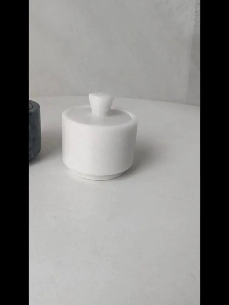 1pc Elegant Marble Salt and Pepper Shaker with Lid - Premium Spice Storage Jar, Kitchen Organizer, Refined High-End Decor for Seasoning Essentials by House Of Avana