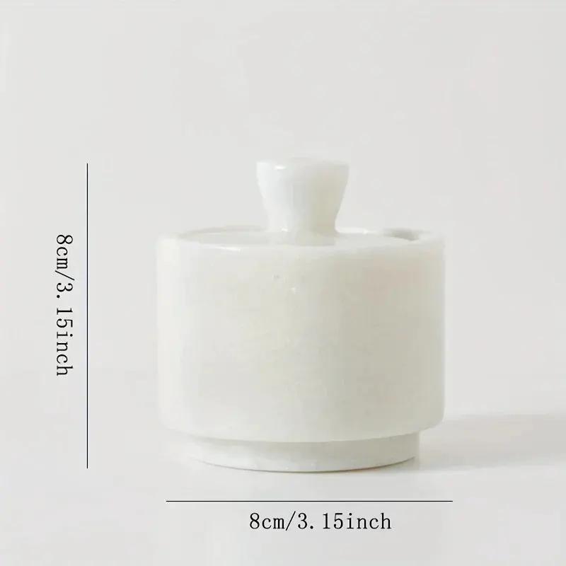 1pc Elegant Marble Salt and Pepper Shaker with Lid - Premium Spice Storage Jar, Kitchen Organizer, Refined High-End Decor for Seasoning Essentials by House Of Avana