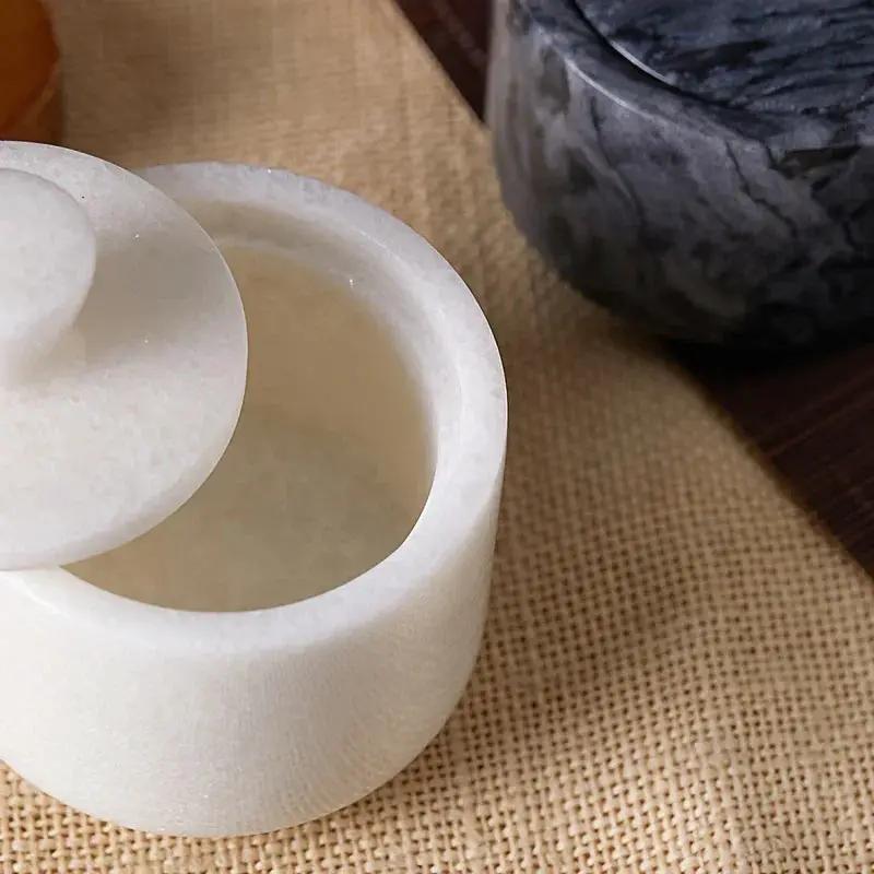 1pc Elegant Marble Salt and Pepper Shaker with Lid - Premium Spice Storage Jar, Kitchen Organizer, Refined High-End Decor for Seasoning Essentials by House Of Avana