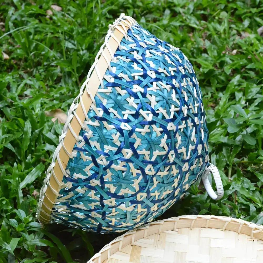 1pc Handmade Bamboo Dining Cover, Hollow Woven Storage Basket, Household Kitchen Table Cover, Multi-Layer Bamboo Storage Basket, Tray, Bamboo Products, Practical Holiday Gift, Home Decoration by House Of Avana