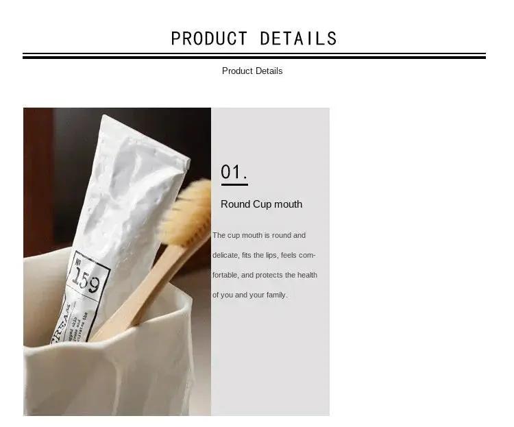 1pc Wabi-Sabi Wind Toothbrush Cup Creative Easter Stone Shape Ceramic Wash Cup Toothbrush Cup Nordic Ins Mouthwash Cup by House Of Avana