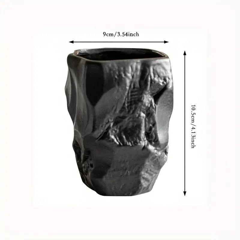 1pc Wabi-Sabi Wind Toothbrush Cup Creative Easter Stone Shape Ceramic Wash Cup Toothbrush Cup Nordic Ins Mouthwash Cup by House Of Avana