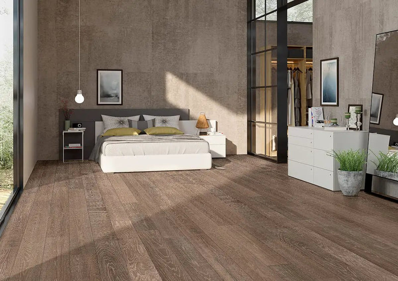 Ladson Hinton Brushed Stair Riser Wood Look Moldings 2x0.5 in a finished room