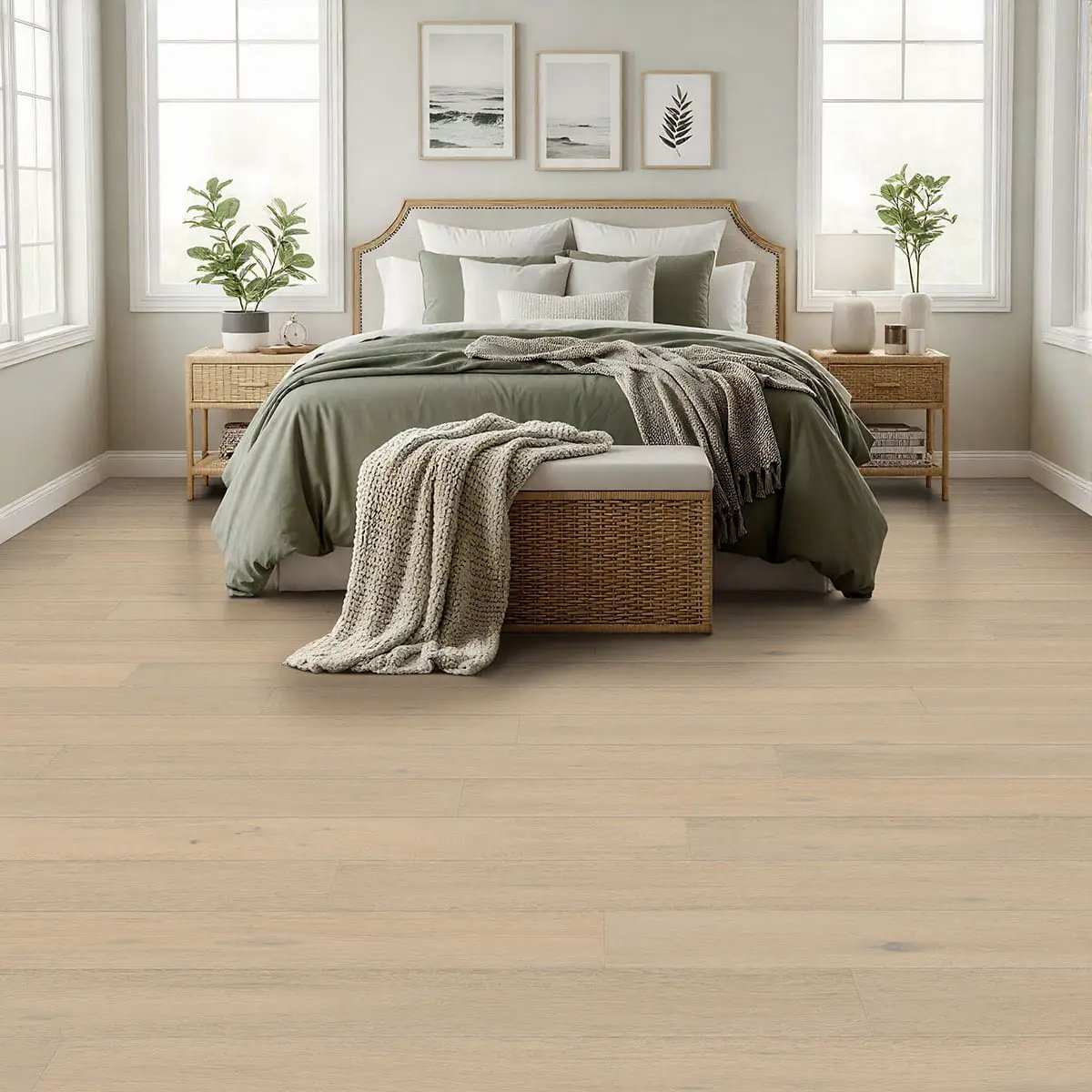 Ladson Mable Brushed Flush Stair Nose End Cap Wood Look Moldings 3x0.5 in a finished room