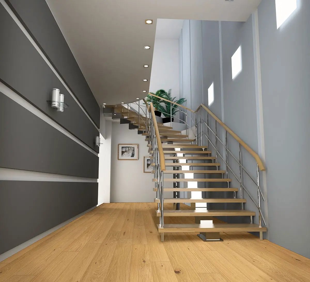 Ladson Northcutt Matte Wood Look Planks 7.5x75 in a finished room