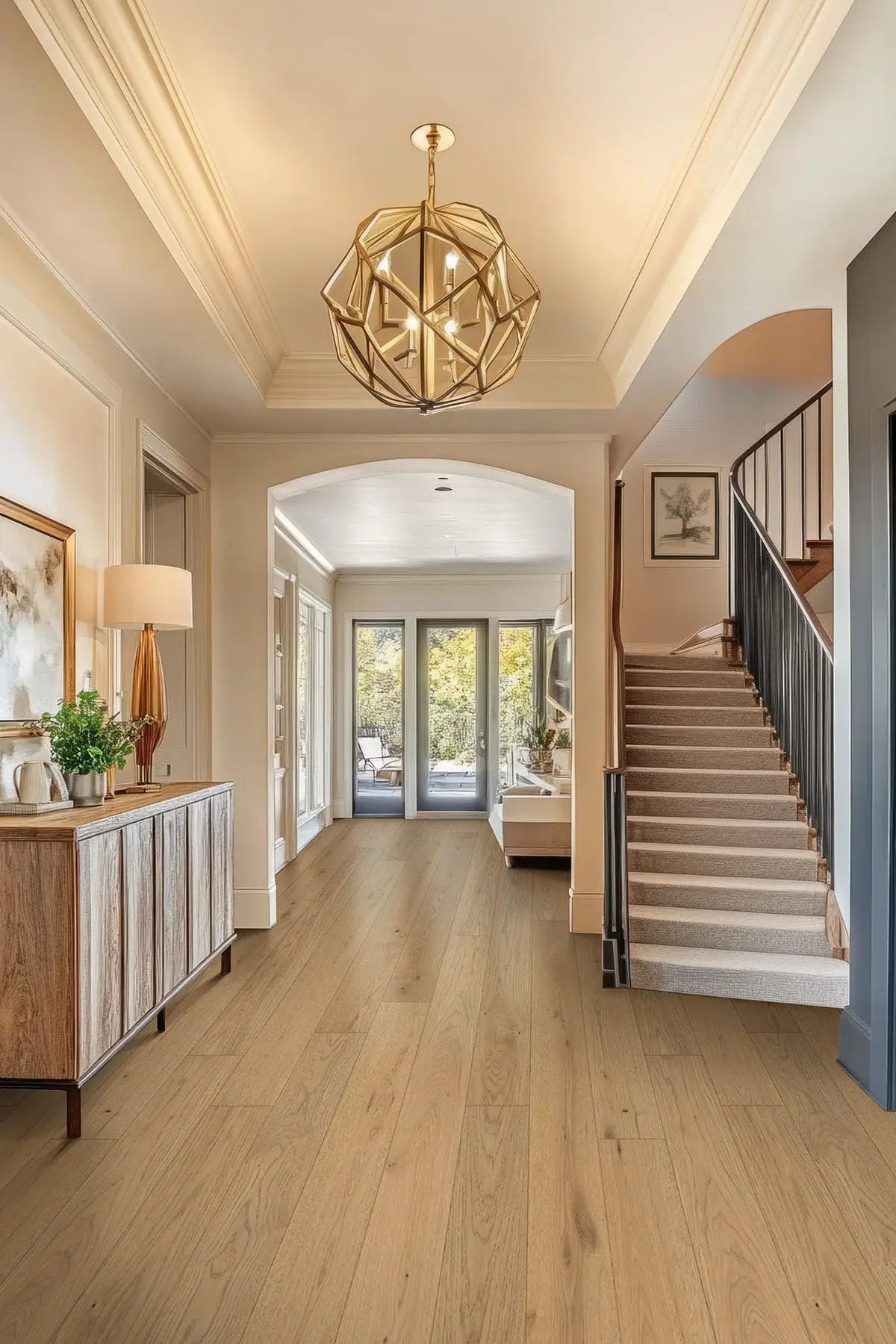 Ladson Adriel Oak Brushed Wood Look Moldings 1.85x0.75 in a finished room
