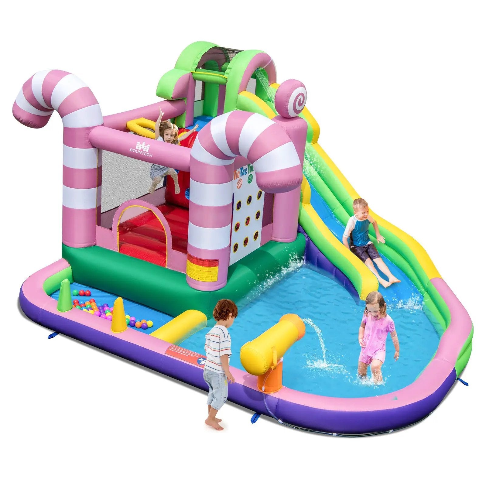9-in-1 Inflatable Sweet Candy Water Slide Park by DirectDeals