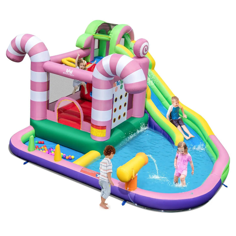 9-in-1 Inflatable Sweet Candy Water Slide Park by DirectDeals